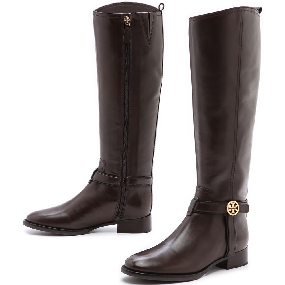 Tory Burch Bristol Riding Boots (coconut, 7.5)